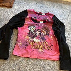 Monster High Size 10/12 Two PJ Tops
